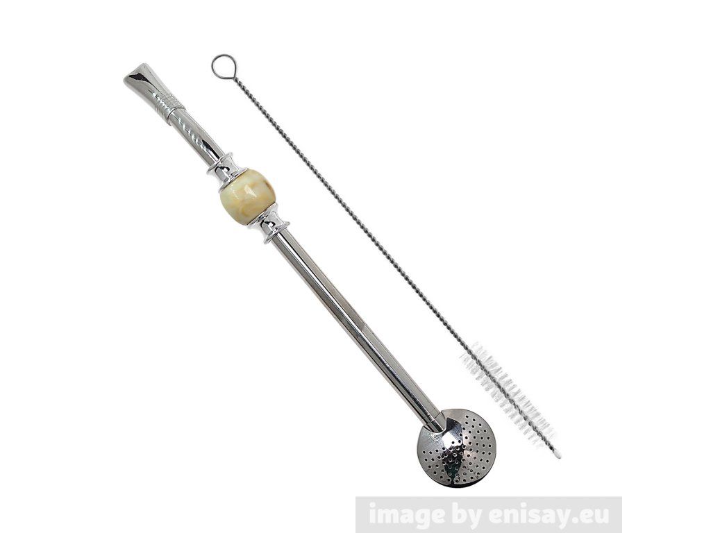 Bombilla Set 21cm with Cleaning Brush (Stone Colours)
