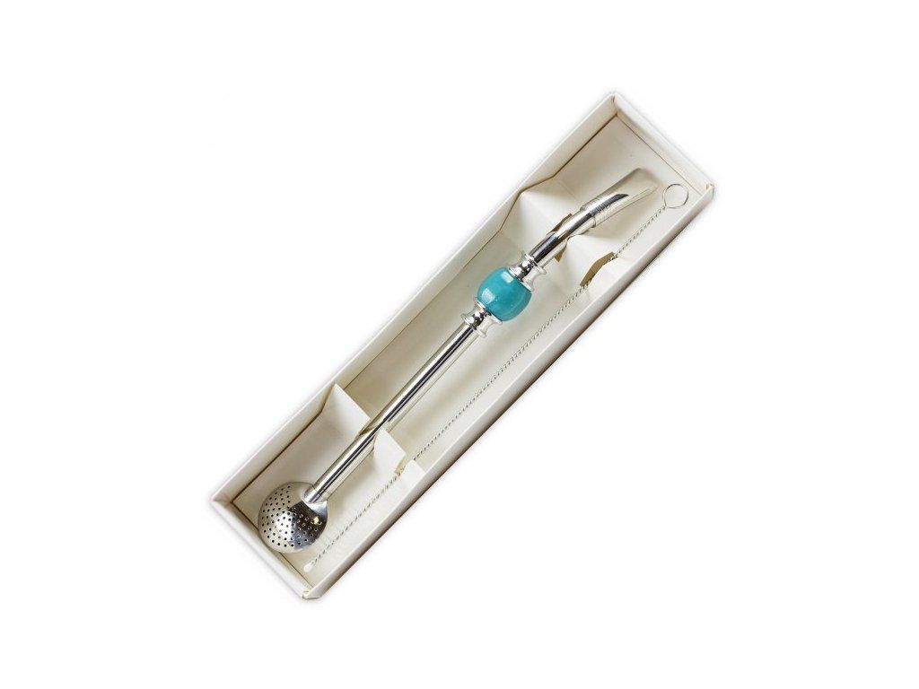 Bombilla Set 21cm with Cleaning Brush (Stone Colours)