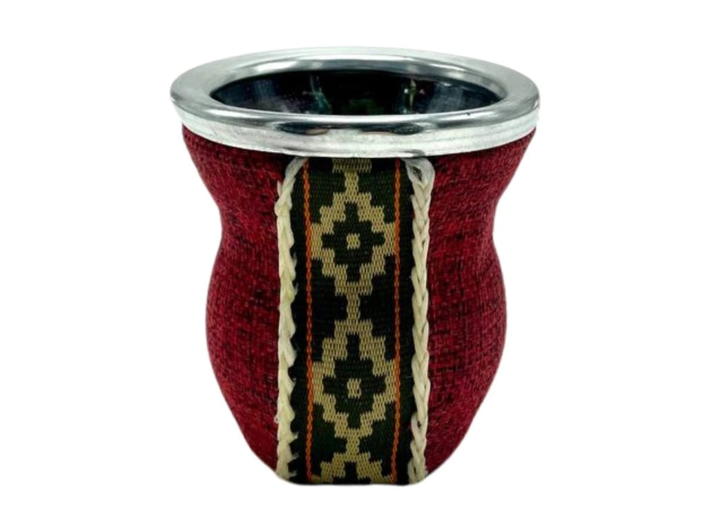 Glass Gourd With Pattern (Red, Blue, Yellow) – Red