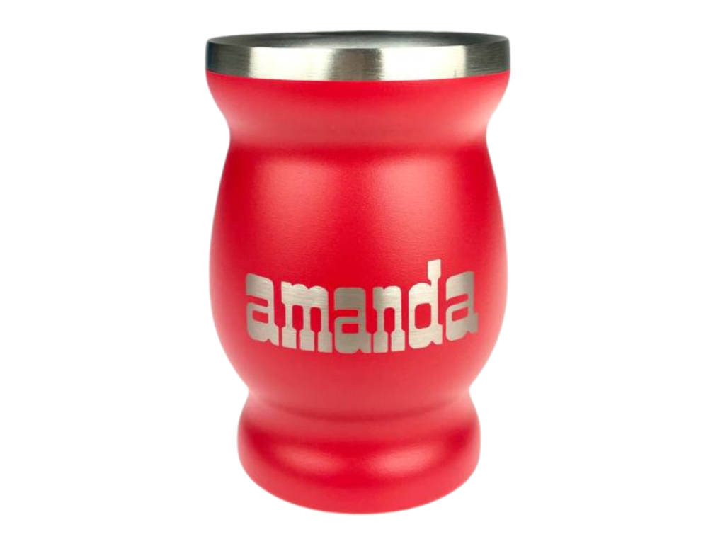 Amanda Stainless Steel Gourd 220 ml – Red