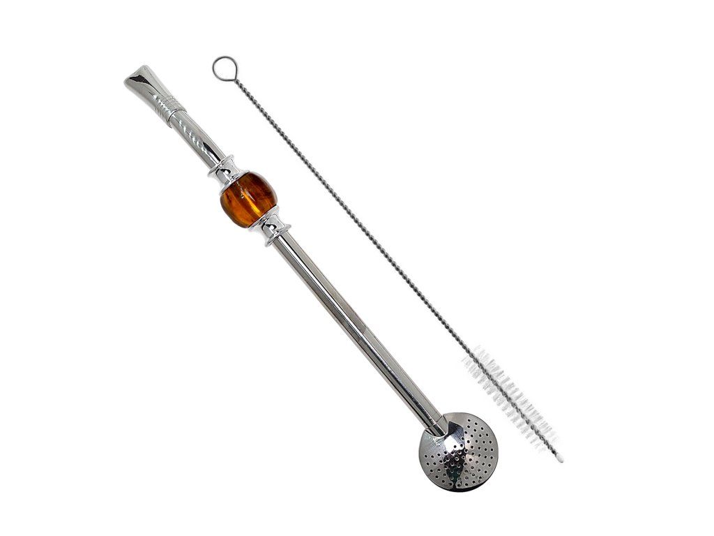 Bombilla Set 21cm with Cleaning Brush (Stone Colours)